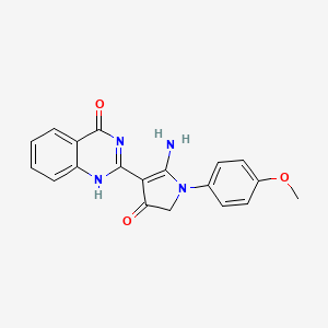 2-[5-amino-1-(4-methoxyphenyl)-3-oxo-2H-pyrrol-4-yl]-1H-quinazolin-4-one