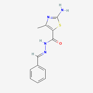 2-amino-4-methyl-N'-[(E)-phenylmethylidene]-1,3-thiazole-5-carbohydrazide