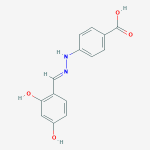 (E)-4-(2-(2,4-dihydroxybenzylidene)hydrazinyl)benzoic acid