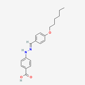 molecular formula C20H24N2O3 B7739183 (E)-4-(2-(4-(hexyloxy)benzylidene)hydrazinyl)benzoic acid 