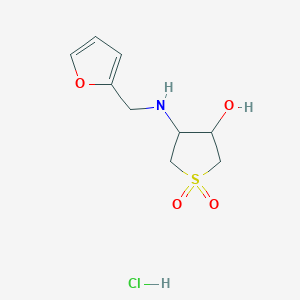 4-(Furan-2-ylmethylamino)-1,1-dioxothiolan-3-ol;hydrochloride