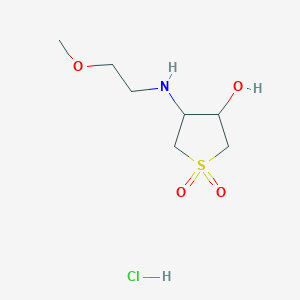 molecular formula C7H16ClNO4S B7739199 4-(2-Methoxyethylamino)-1,1-dioxothiolan-3-ol;hydrochloride 