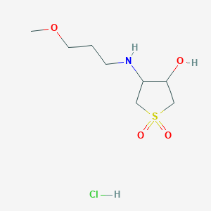 molecular formula C8H18ClNO4S B7739201 4-(3-Methoxy-propylamino)-1,1-dioxo-tetrahydro-1lambda*6*-thiophen-3-ol 