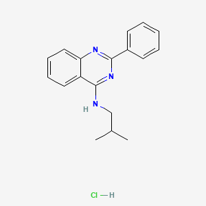 molecular formula C18H20ClN3 B7739220 N-(2-methylpropyl)-2-phenylquinazolin-4-amine;hydrochloride 