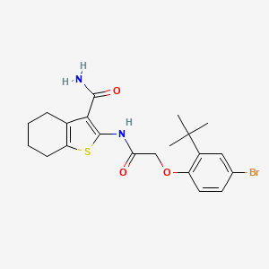 2-{[(4-Bromo-2-tert-butylphenoxy)acetyl]amino}-4,5,6,7-tetrahydro-1-benzothiophene-3-carboxamide