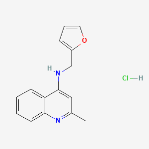 molecular formula C15H15ClN2O B7739262 N-(furan-2-ylmethyl)-2-methylquinolin-4-amine;hydrochloride 