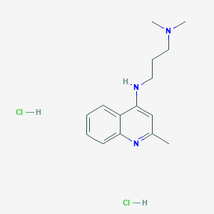 molecular formula C15H23Cl2N3 B7739266 N',N'-dimethyl-N-(2-methylquinolin-4-yl)propane-1,3-diamine;dihydrochloride 