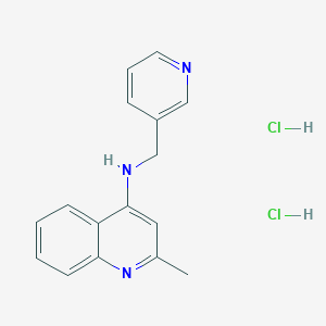 molecular formula C16H17Cl2N3 B7739269 2-methyl-N-(pyridin-3-ylmethyl)quinolin-4-amine;dihydrochloride 