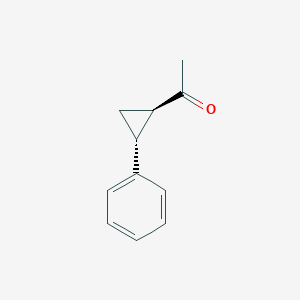 molecular formula C11H12O B077393 1-[(1R,2R)-2-苯基环丙基]乙酮 CAS No. 14063-86-6