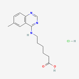 6-[(6-Methylquinazolin-4-yl)amino]hexanoic acid;hydrochloride