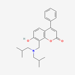 8-{[bis(2-methylpropyl)amino]methyl}-7-hydroxy-4-phenyl-2H-chromen-2-one