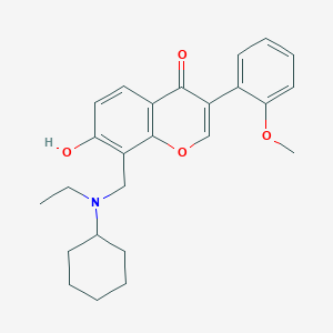 8-{[cyclohexyl(ethyl)amino]methyl}-7-hydroxy-3-(2-methoxyphenyl)-4H-chromen-4-one