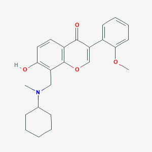 8-{[cyclohexyl(methyl)amino]methyl}-7-hydroxy-3-(2-methoxyphenyl)-4H-chromen-4-one