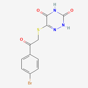 6-((2-(4-bromophenyl)-2-oxoethyl)thio)-1,2,4-triazine-3,5(2H,4H)-dione