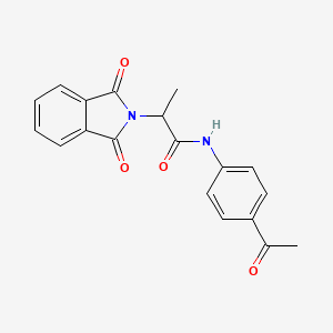 molecular formula C19H16N2O4 B7739433 N-(4-acetylphenyl)-2-(1,3-dioxo-1,3-dihydro-2H-isoindol-2-yl)propanamide 