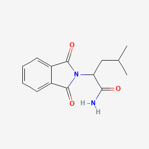 molecular formula C14H16N2O3 B7739443 2-Phthalimido-4-methylpentanamide 