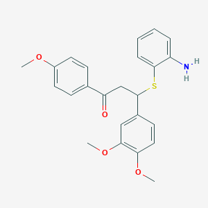 3-(2-Aminophenyl)sulfanyl-3-(3,4-dimethoxyphenyl)-1-(4-methoxyphenyl)propan-1-one