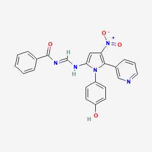 N-[[[1-(4-hydroxyphenyl)-4-nitro-5-pyridin-3-ylpyrrol-2-yl]amino]methylidene]benzamide