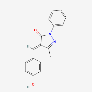 molecular formula C17H14N2O2 B7739552 1-Phenyl-3-methyl-4-(4-hydroxybenzylidene)-2-pyrazoline-5-one 