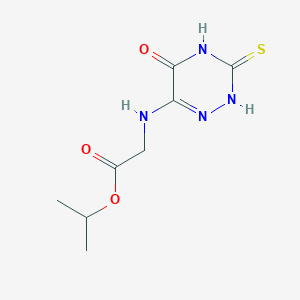 propan-2-yl 2-[(5-oxo-3-sulfanylidene-2H-1,2,4-triazin-6-yl)amino]acetate