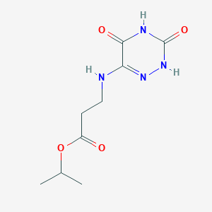 propan-2-yl N-(3,5-dihydroxy-1,2,4-triazin-6-yl)-beta-alaninate