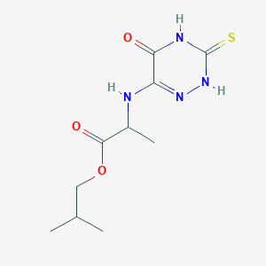 Isobutyl 2-((5-oxo-3-thioxo-2,3,4,5-tetrahydro-1,2,4-triazin-6-yl)amino)propanoate