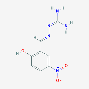 molecular formula C8H9N5O3 B7739619 (2E)-2-(2-hydroxy-5-nitrobenzylidene)hydrazinecarboximidamide 