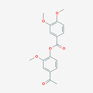 molecular formula C18H18O6 B7739664 4-Acetyl-2-methoxyphenyl 3,4-dimethoxybenzoate 