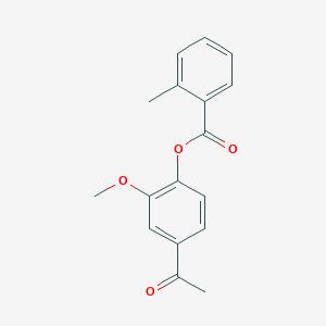 molecular formula C17H16O4 B7739671 4-Acetyl-2-methoxyphenyl 2-methylbenzoate 