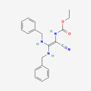 ethyl N-[2,2-bis(benzylamino)-1-cyanoethenyl]carbamate