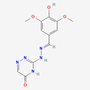 3-[(2E)-2-(4-hydroxy-3,5-dimethoxybenzylidene)hydrazinyl]-1,2,4-triazin-5(4H)-one