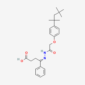 4-Phenyl-4-(2-(2-(4-(2,4,4-trimethylpentan-2-yl)phenoxy)acetyl)hydrazono)butanoic acid