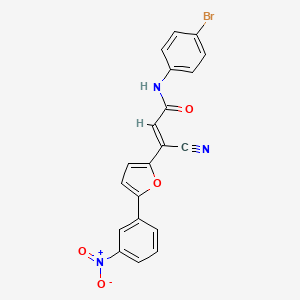 molecular formula C20H12BrN3O4 B7739705 (E)-N-(4-bromophenyl)-3-cyano-3-[5-(3-nitrophenyl)furan-2-yl]prop-2-enamide 