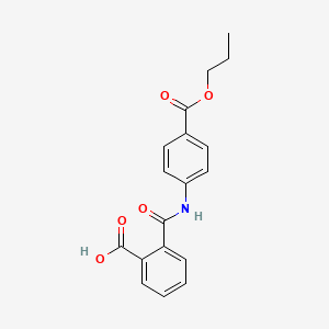 molecular formula C18H17NO5 B7739712 2-({[4-(Propoxycarbonyl)phenyl]amino}carbonyl)benzoic acid 