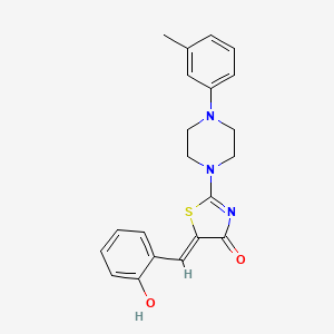 molecular formula C21H21N3O2S B7739720 (5Z)-5-[(2-hydroxyphenyl)methylidene]-2-[4-(3-methylphenyl)piperazin-1-yl]-1,3-thiazol-4-one 