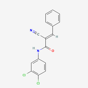 molecular formula C16H10Cl2N2O B7739748 2-Cyano-N-(3,4-dichlorophenyl)-3-phenylacrylamide 