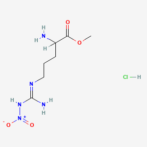 molecular formula C7H16ClN5O4 B7739777 methyl (2S)-2-amino-5-{[imino(nitroamino)methyl]amino}pentanoate, chloride 