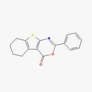 molecular formula C16H13NO2S B7739788 2-phenyl-5,6,7,8-tetrahydro-4H-[1]benzothieno[2,3-d][1,3]oxazin-4-one 