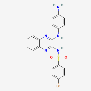 N-[3-(4-aminoanilino)quinoxalin-2-yl]-4-bromobenzenesulfonamide