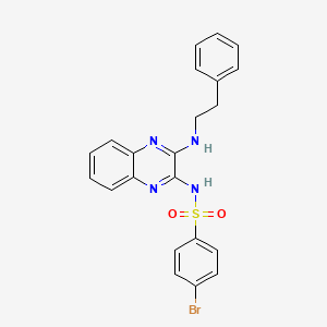 molecular formula C22H19BrN4O2S B7739795 4-bromo-N-{3-[(2-phenylethyl)amino]quinoxalin-2-yl}benzenesulfonamide 