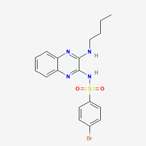 molecular formula C18H19BrN4O2S B7739798 4-bromo-N-[3-(butylamino)quinoxalin-2-yl]benzenesulfonamide 