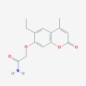 molecular formula C14H15NO4 B7739853 2-((6-Ethyl-4-methyl-2-oxo-2H-chromen-7-YL)oxy)acetamide 