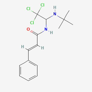 molecular formula C15H19Cl3N2O B7739889 N-(1-(tert-butylamino)-2,2,2-trichloroethyl)cinnamamide 
