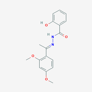 molecular formula C17H18N2O4 B7739914 (E)-N'-(1-(2,4-dimethoxyphenyl)ethylidene)-2-hydroxybenzohydrazide 