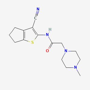 N-(3-cyano-5,6-dihydro-4H-cyclopenta[b]thiophen-2-yl)-2-(4-methylpiperazin-1-yl)acetamide