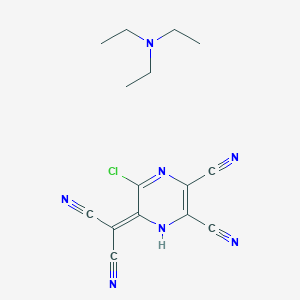 molecular formula C15H16ClN7 B7739935 5-chloro-6-(dicyanomethylidene)-1H-pyrazine-2,3-dicarbonitrile;N,N-diethylethanamine 