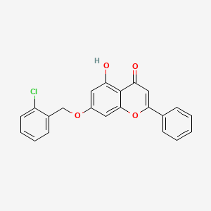 molecular formula C22H15ClO4 B7739974 7-[(2-chlorobenzyl)oxy]-5-hydroxy-2-phenyl-4H-chromen-4-one 