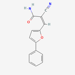 molecular formula C14H10N2O2 B7739985 (2Z)-2-cyano-3-(5-phenylfuran-2-yl)prop-2-enamide 