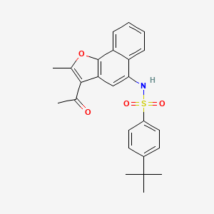 molecular formula C25H25NO4S B7739988 N-(3-Acetyl-2-methyl-naphtho[1,2-b]furan-5-yl)-4-tert-butyl-benzenesulfonamide 