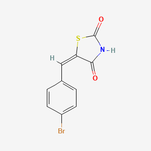 molecular formula C10H6BrNO2S B7740003 (5E)-5-[(4-bromophenyl)methylidene]-1,3-thiazolidine-2,4-dione 